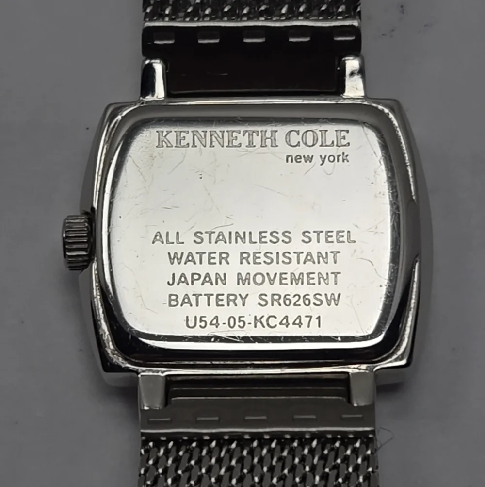 Womens Kenneth Cole New York Watch Silver Tone Stainless Mesh Band New Battery